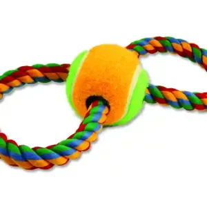 Přetahovadlo DOG FANTASY osmička barevné + tenisák 25 cm Sleva