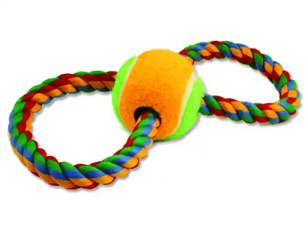 Přetahovadlo DOG FANTASY osmička barevné + tenisák 25 cm Sleva