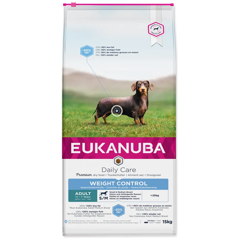 EUKANUBA Adult Medium Light / Weight Control 15kg Výprodej