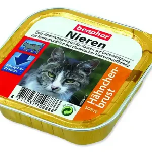 Paštika BEAPHAR Renální dieta pro kočky s kuřetem 100g Speciální Cena