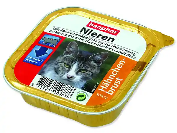 Paštika BEAPHAR Renální dieta pro kočky s kuřetem 100g Speciální Cena