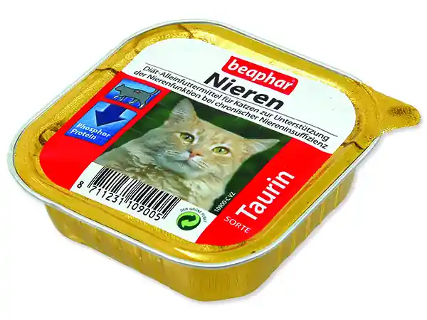 Vrácení Zdarma Paštika BEAPHAR Renální dieta pro kočky s taurinem 100g