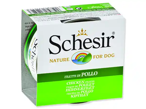 Konzerva SCHESIR Dog kuřecí v želé 150g Levný
