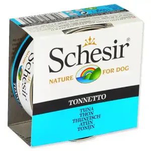 Nízká Cena Konzerva SCHESIR Dog tuňák v želé 150g