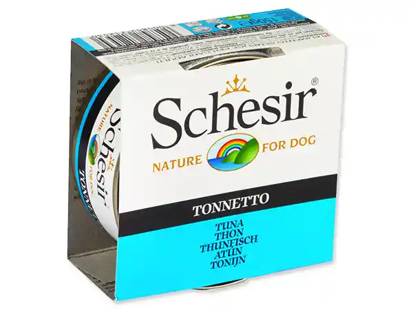 Nízká Cena Konzerva SCHESIR Dog tuňák v želé 150g