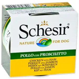 Konzerva SCHESIR Dog kuřecí + šunka v želé 150g Výhodná Nabídka