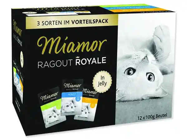 Aktuální Kapsičky MIAMOR Ragout Royale kuře, tuňák, králík v želé multipack 1200g