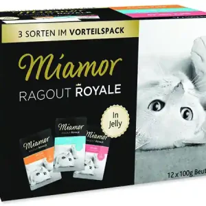 Kapsičky MIAMOR Ragout Royale krůta, losos, telecí v želé multipack 1200g Rychlé Dodání