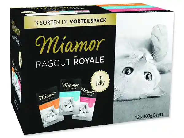 Kapsičky MIAMOR Ragout Royale krůta, losos, telecí v želé multipack 1200g Rychlé Dodání
