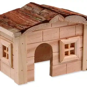 Domek SMALL ANIMALS dřevěný jednopatrový 20,5 x 14,5 x 12 cm Pouze Dnes