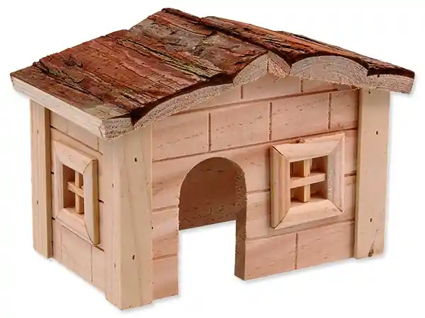 Domek SMALL ANIMALS dřevěný jednopatrový 20,5 x 14,5 x 12 cm Pouze Dnes