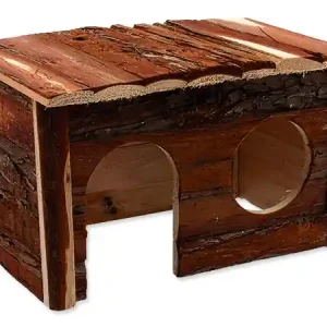 Domek SMALL ANIMALS dřevěný s kůrou 28 x 18 x 16 cm Akční Nabídka