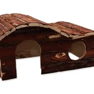 Ověřený Domek SMALL ANIMALS kaskada dřevěný s kůrou 43 x 28 x 22 cm