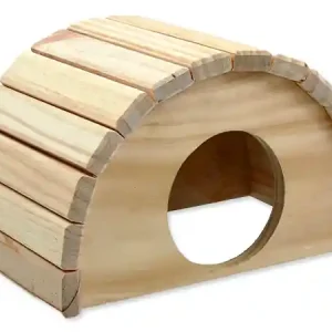 Pouze Dnes Domek SMALL ANIMALS půlkruh dřevěný 24 x 17 x 15 cm
