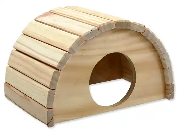 Pouze Dnes Domek SMALL ANIMALS půlkruh dřevěný 24 x 17 x 15 cm