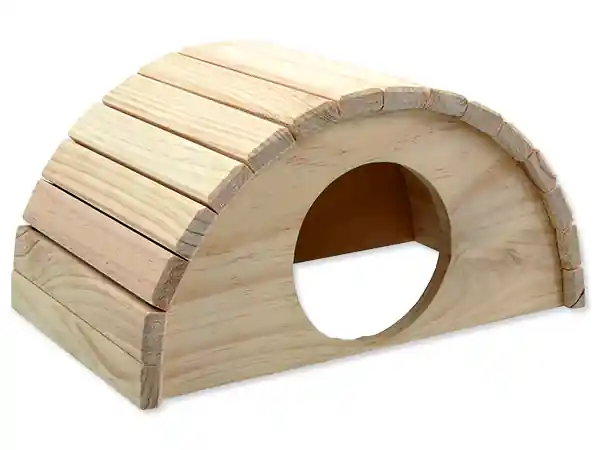 Domek SMALL ANIMALS půlkruh dřevěný 31 x 20 x 15,5 cm Ihned K Objednání