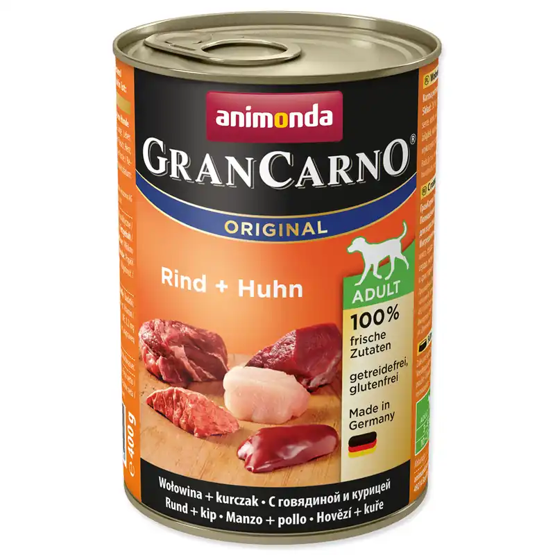 Aktuální Konzerva ANIMONDA Gran Carno hovězí + kuře 400g