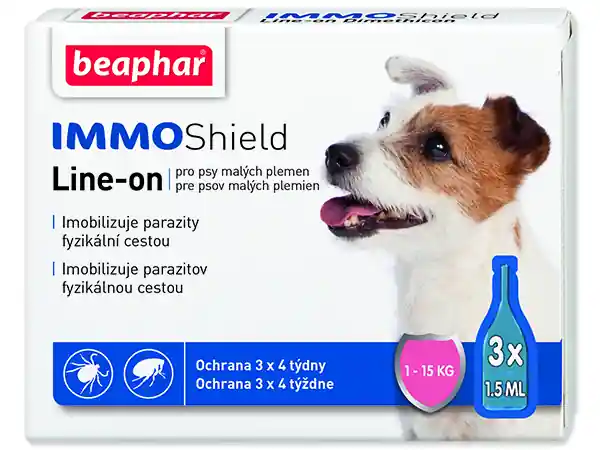 Sezónní Sleva BEAPHAR Line-on IMMO Shield pro psy S 4,5ml
