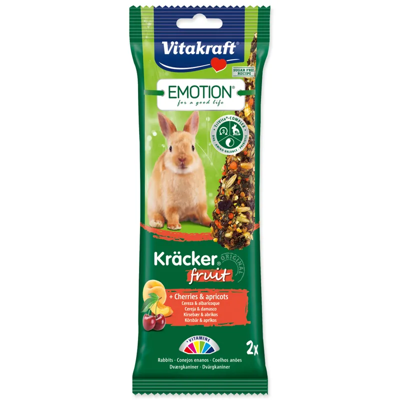 Autentický Tyčinky VITAKRAFT Emotion kracker králík ovocné 112g