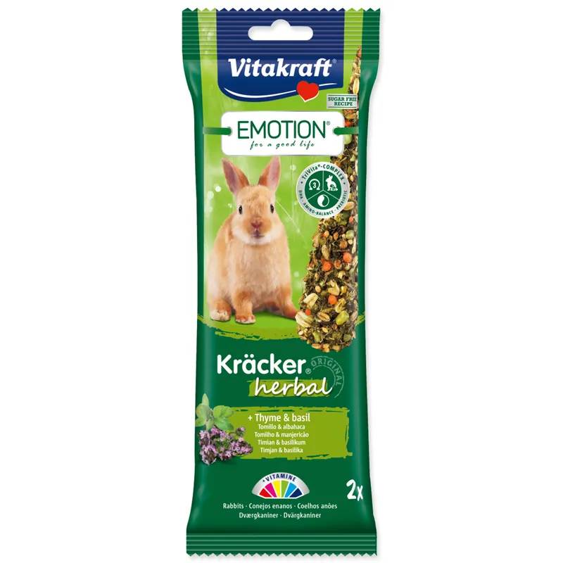 Značkový Tyčinky VITAKRAFT Emotion kracker králík herbal 112g