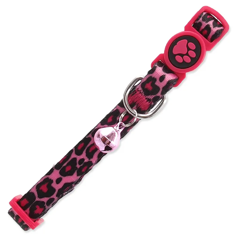 Obojek ACTIV CAT nylonový leopard růžový XS Tovární Cena