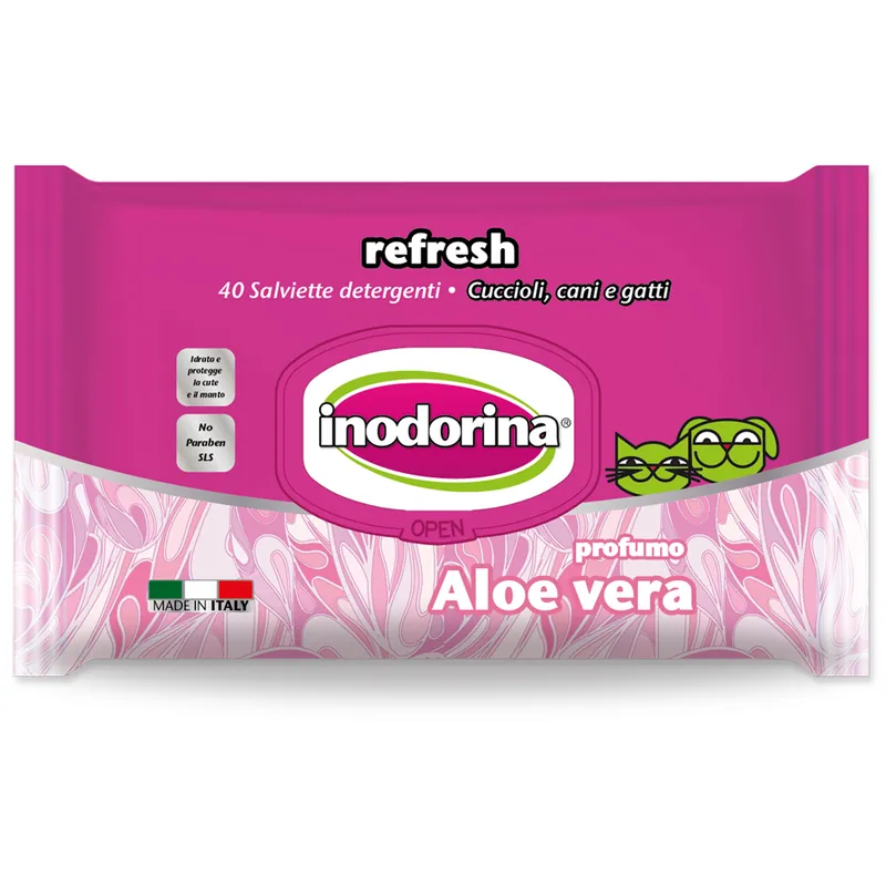 Tovární Cena Ubrousky INODORINA Aloe Vera 40ks