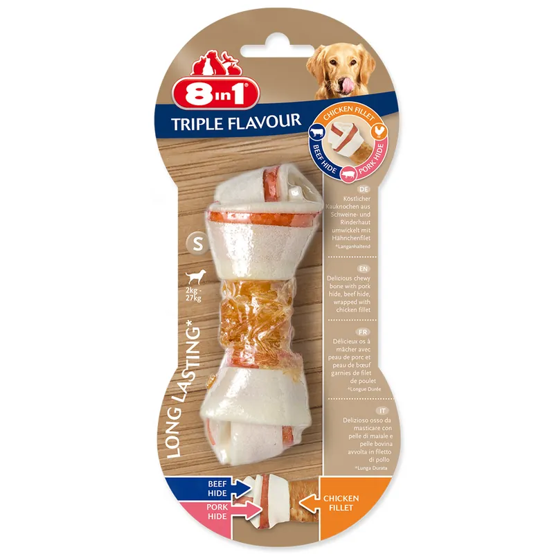 Cenový Hit Kosti žvýkací 8in1 Triple Flavour S