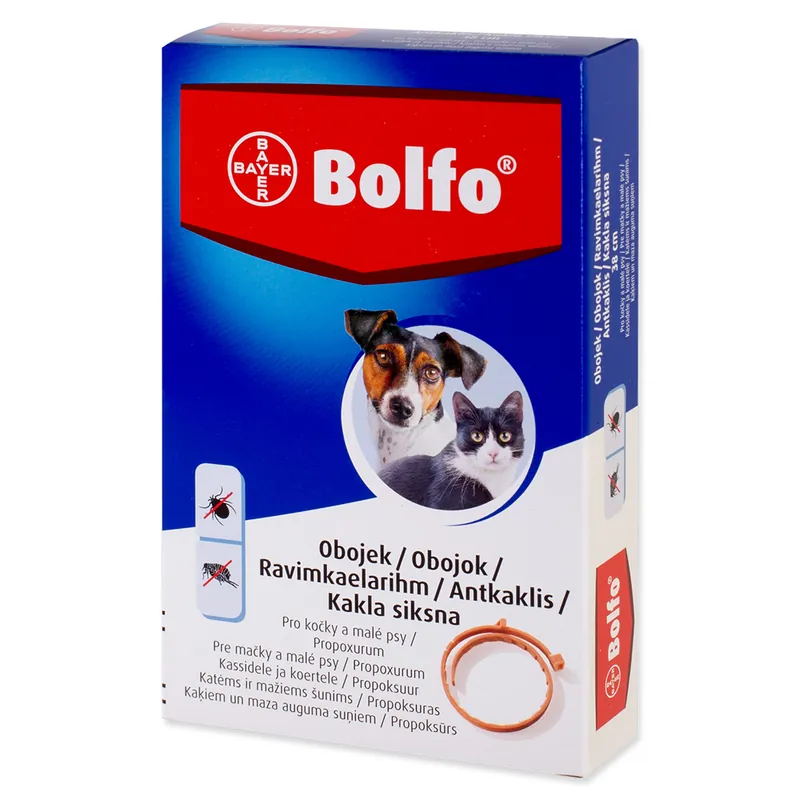 Sleva Obojek BAYER BOLFO antiparazitní pro psy a kočky 38 cm