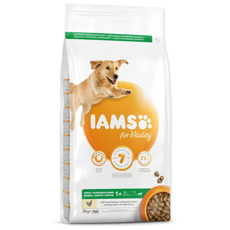 Vrácení Zdarma IAMS Dog Adult Large Chicken 3kg