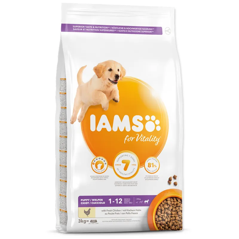 IAMS Dog Puppy Large Chicken 3kg Sezónní Sleva