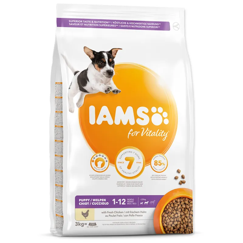 IAMS Dog Puppy Small & Medium Chicken 3kg Nakupujte Hned