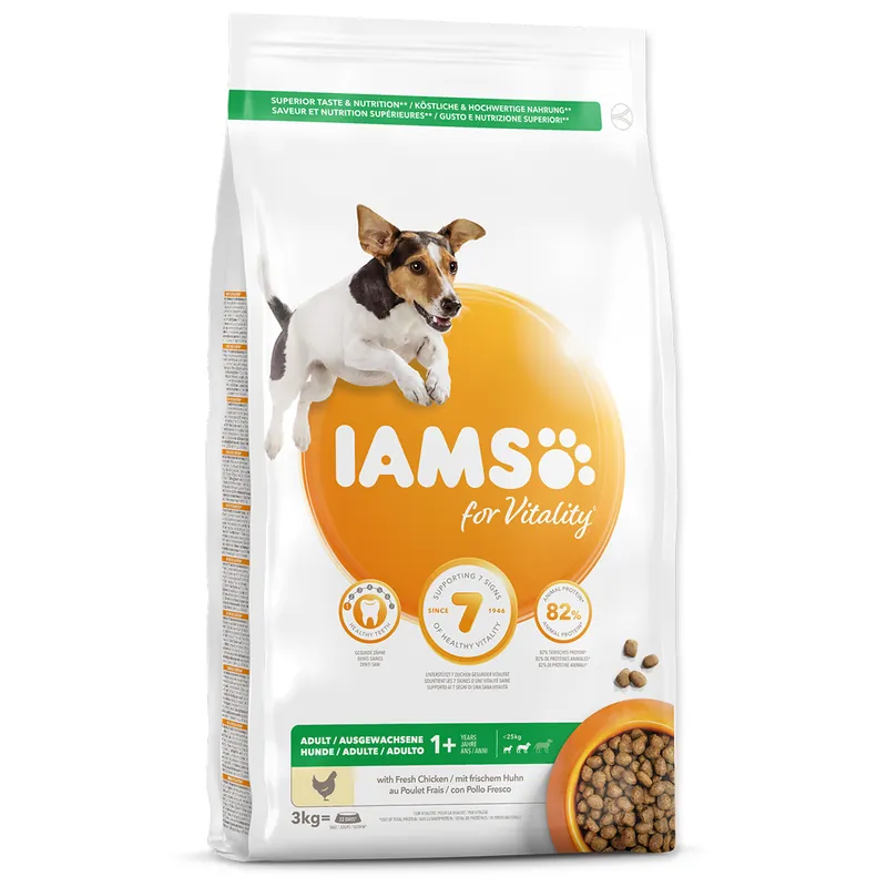 Tovární Cena IAMS Dog Adult Small & Medium Chicken 3kg