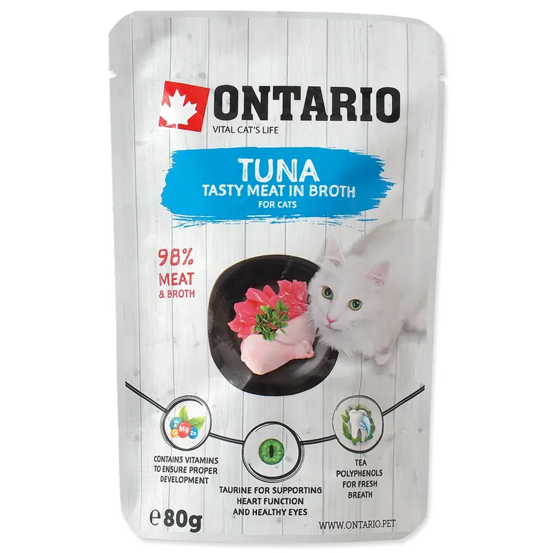 Aktuální Kapsička ONTARIO Cat Tuna in Broth 80g