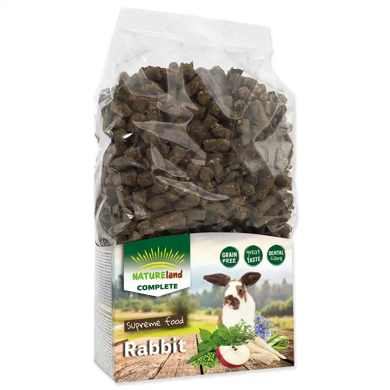 Nová Kolekce Krmivo NATURE LAND Complete pro králíky a zakrslé králíky MONO 900g