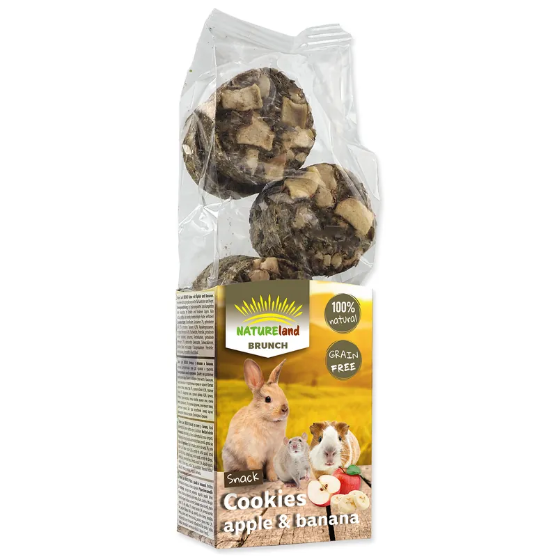 Pochoutka NATURE LAND Brunch sušenky s jablky a banány 120g Časově Omezené
