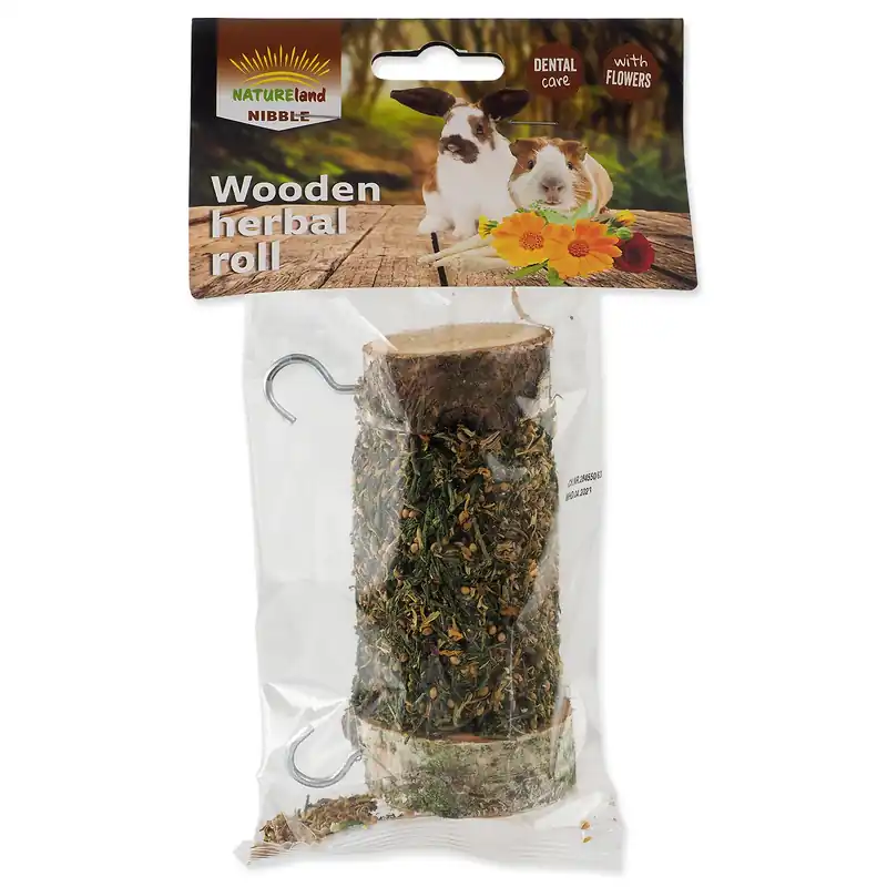 Dokud Zásoby Vydrží Pochoutka NATURE LAND Nibble válec s bylinkami 120g