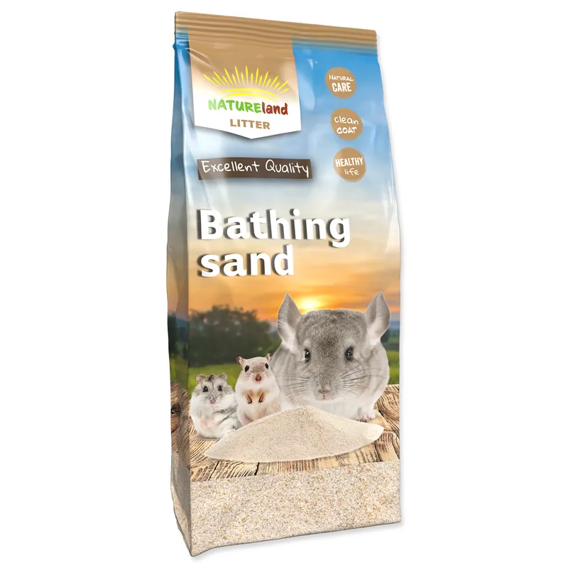 Písek NATURE LAND koupací pro činčily 1kg Jen Po Omezenou Doba