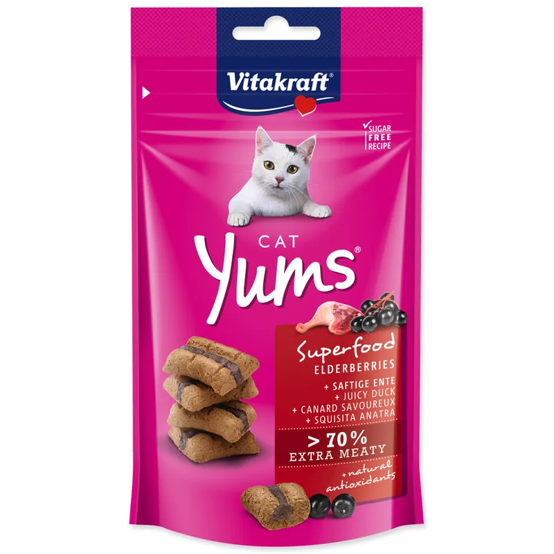 VITAKRAFT Cat Yums Superfood bezinky 40g Zlevněný