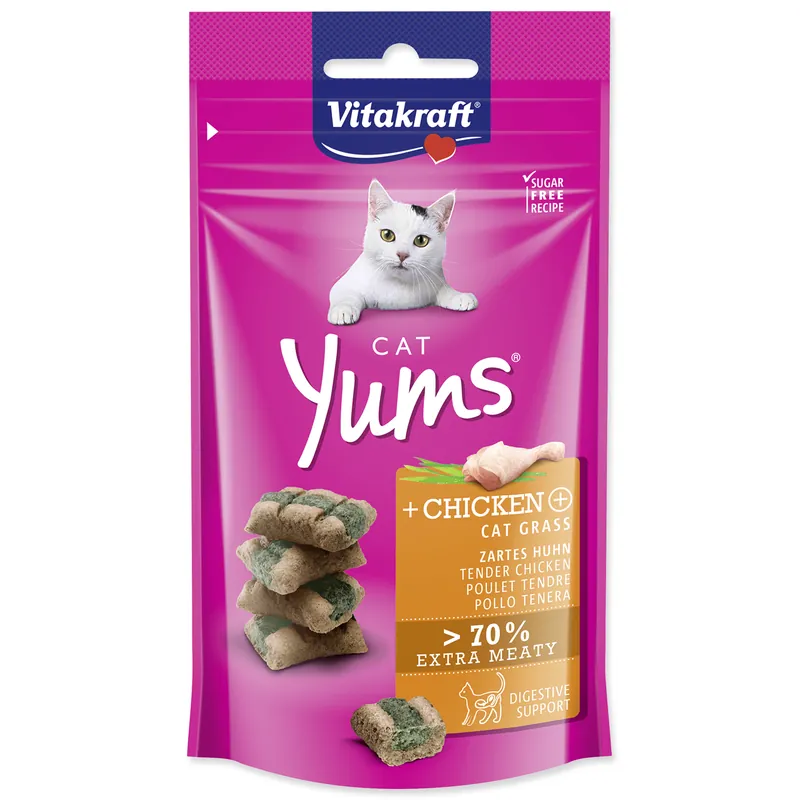 VITAKRAFT Cat Yums Huhn & Katzengras 40g Super Cena
