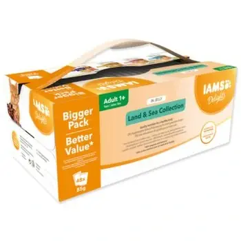 Akce Kapsičky IAMS Cat výběr z mořských a suchozemských mas v želé multipack 4080g