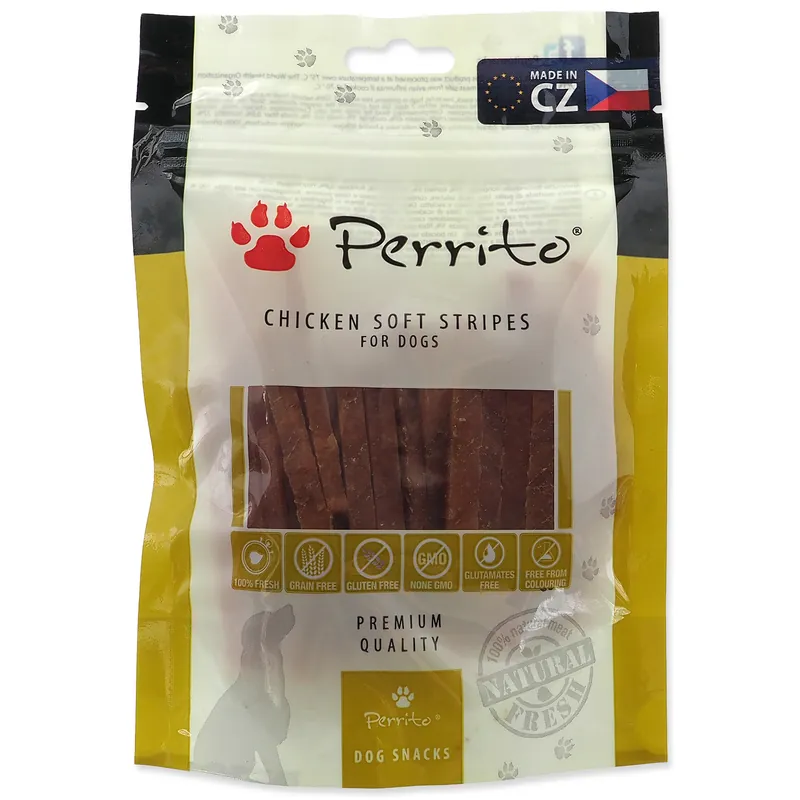 Pochoutka PERRITO Chicken Soft stripes 100g Akční Cena