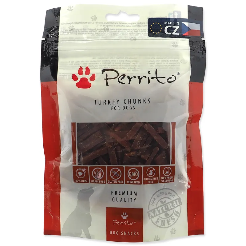 Pochoutka PERRITO Turkey Chunks 100g Expresní Doručení