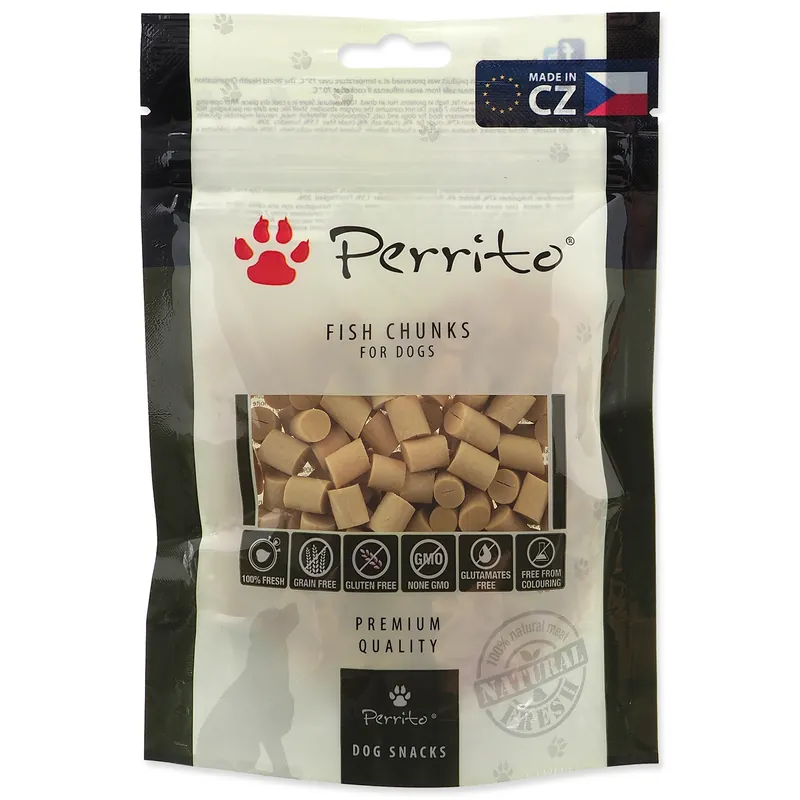 Nová Kolekce Pochoutka PERRITO Fish Chunks 100g