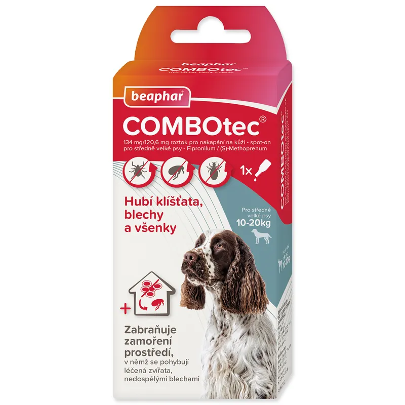 Spot On BEAPHAR COMBOtec pro psy M 10 - 20kg 1.34ml Nová Kolekce