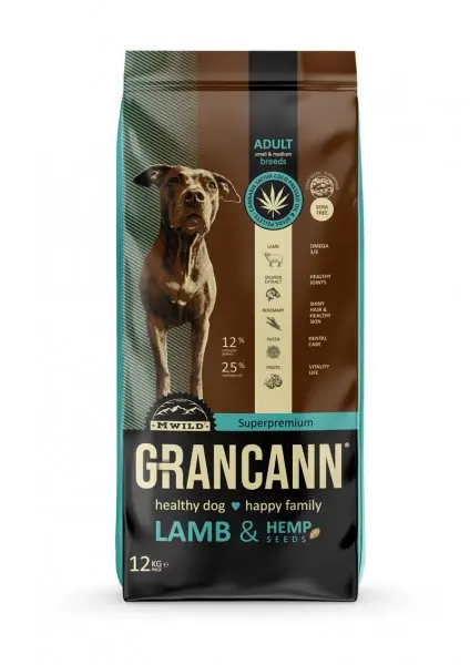 Víkendová Akce Grancann Lamb & Hemp seeds Adult small & medium breeds 12kg