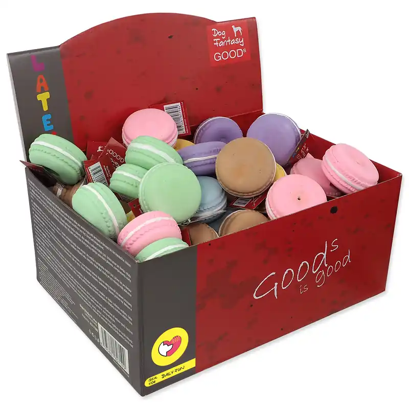 Displej hračky DOG FANTASY Latex Macaroon 6 x 10 ks 60ks Rychlé Dodání