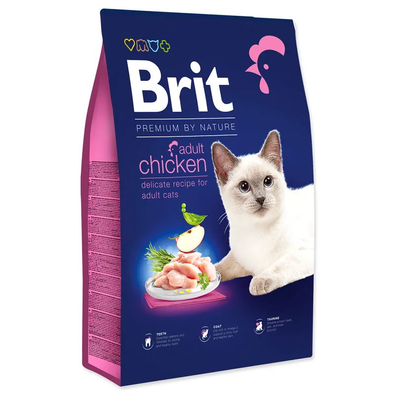 Akční Nabídka BRIT Premium by Nature Cat Adult Chicken 8kg