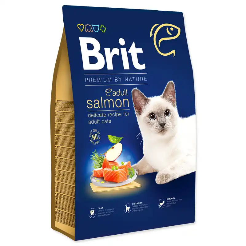 Sezónní Sleva BRIT Premium by Nature Cat Adult Salmon 8kg