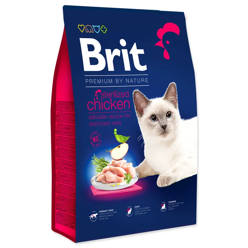 BRIT Premium by Nature Cat Sterilized Chicken 8kg Dokud Zásoby Vydrží