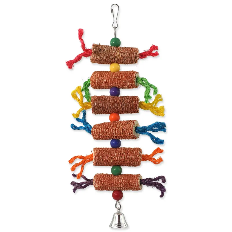 Rychlé Dodání Hračka BIRD JEWEL závěsná barevná - klasy se zvonečkem 27cm